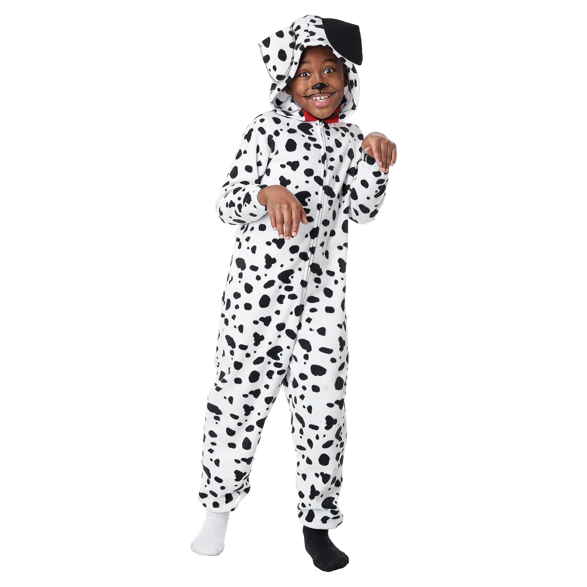 Dalmatian Pup Child Fleece Jumpsuit Costume