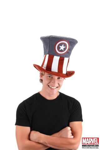 Captain America Adult Costume Top Hat