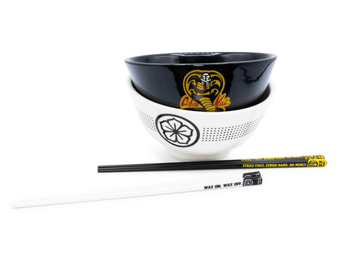 Cobra Kai and Miyagi-Do Ramen Bowl Set with Chopsticks