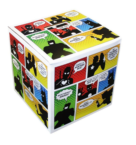 Comic Book 9.5" x 9.5" x 9.5" Flat Empty Gift Box