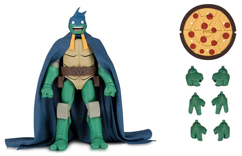 DC COMICS + TEENAGE MUTANT NINJA TURTLES MICHELANGELO AS BATMAN ACTION FIGURE