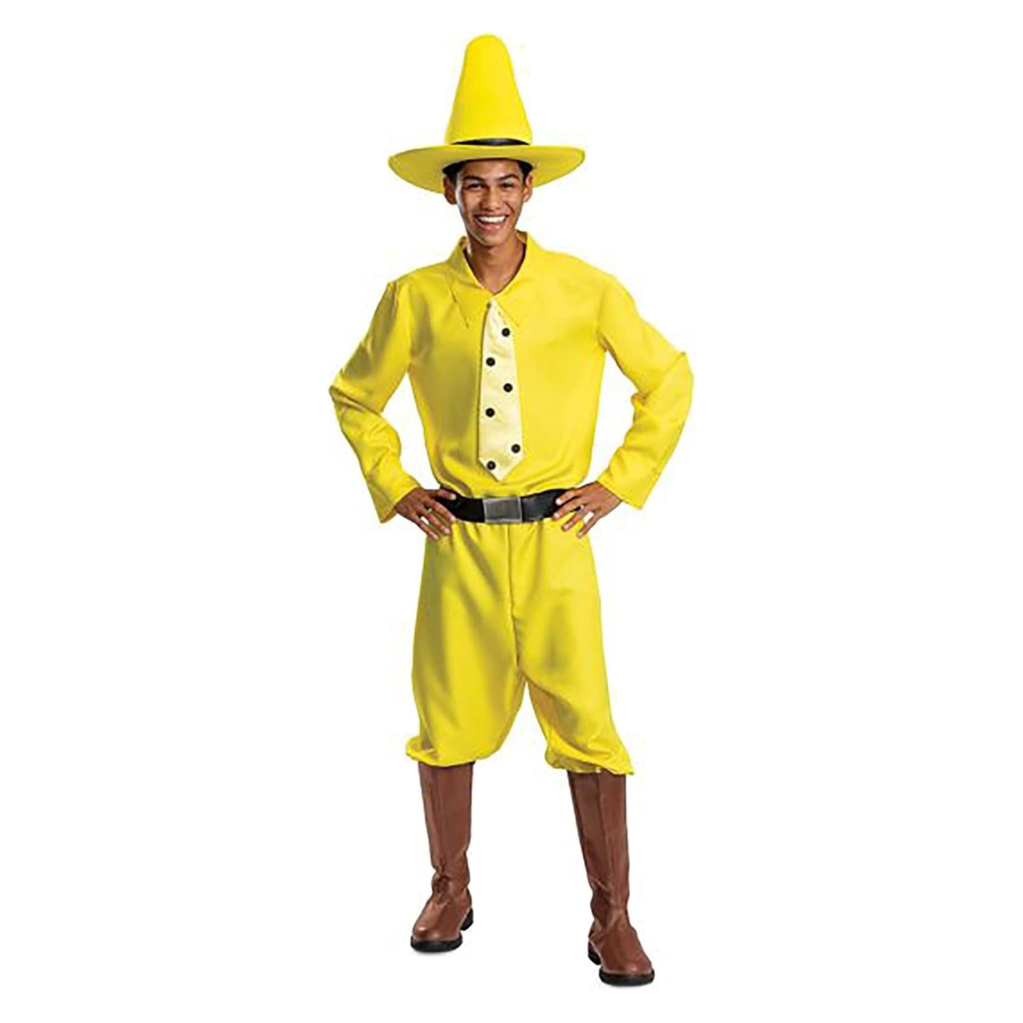 Photos - Fancy Dress Curious George Person In The Yellow Hat Adult Costume DGC-125179ADSM-C