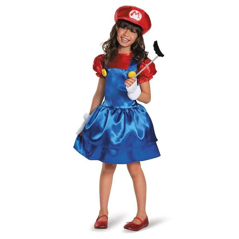 NINTENDO SUPER MARIO BROS GIRL'S MARIO COSTUME DRESS