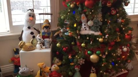 Disney Christmas Tree with stuff toys