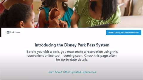 Disney's park system website