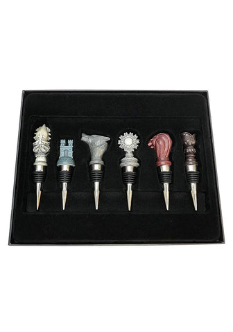 GAME OF THRONES HOUSE SIGIL WINE STOPPER SET OF 6