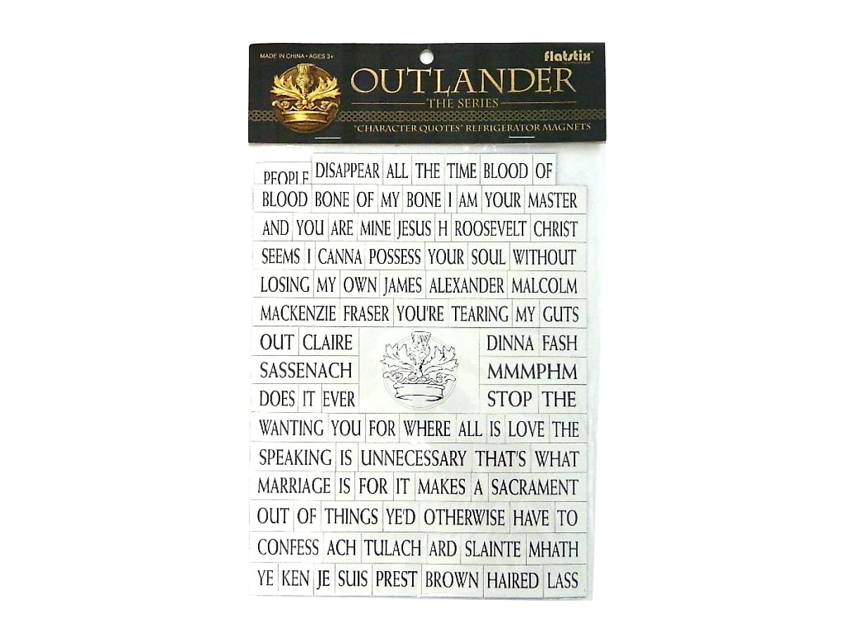 EXCLUSIVE Outlander Refrigerator Magnets , Jamie Fraser Quotes , About 100 Words