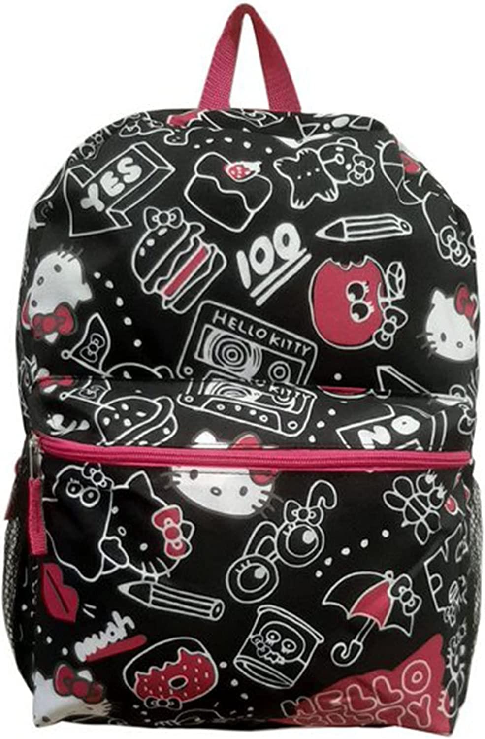 Sanrio Hello Kitty Black Allover Print 16 Inch Kids Backpack