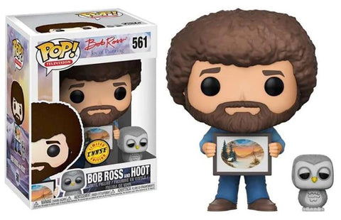 BOB ROSS POP VINYL FIGURE: BOB ROSS W/ HOOT (CHASE)