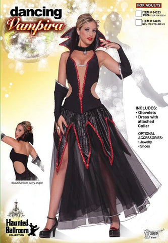 HAUNTED BALLROOM SEXY VAMPIRA COSTUME ADULT