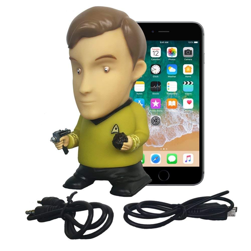 Star Trek Captain Kirk 6 Tall Vinyl Talking Bluetooth Speaker