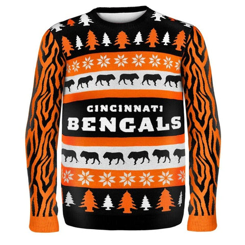 CINCINNATI BENGALS WORDMARK NFL UGLY SWEATER