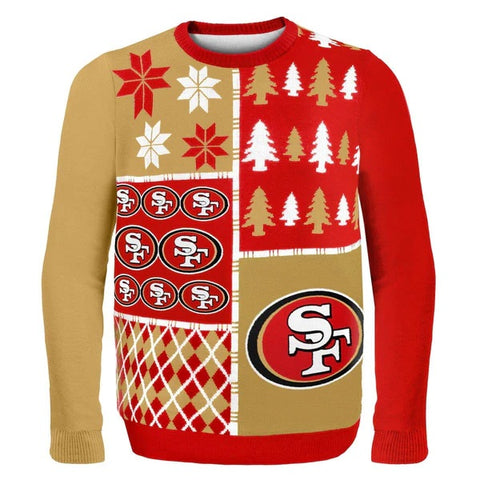 SAN FRANCISCO 49ERS BUSY BLOCK NFL UGLY SWEATER