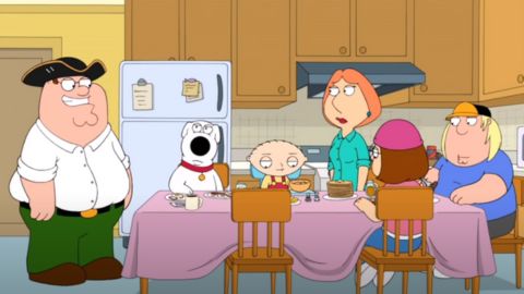 Family Guy Having Breakfast