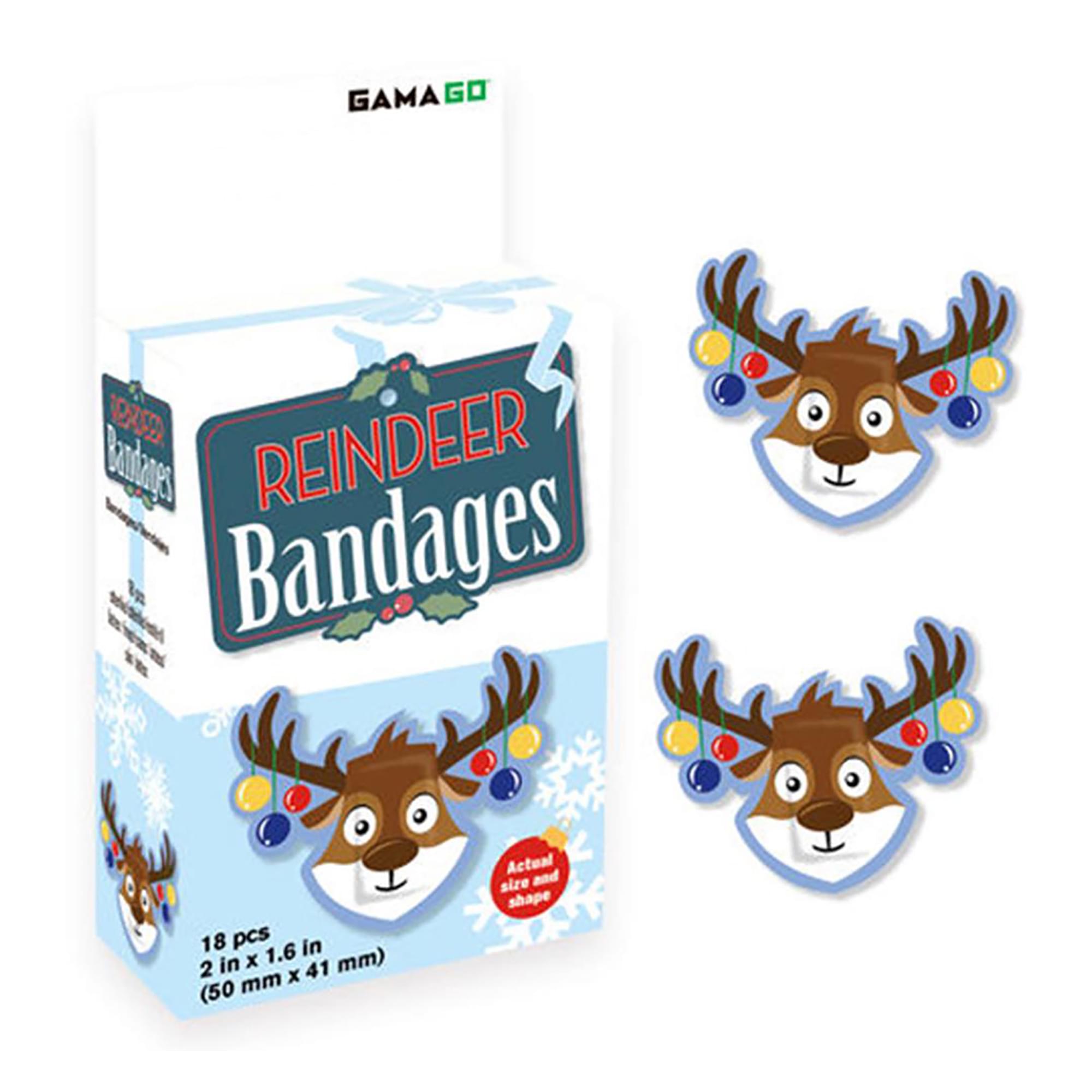 Reindeer Adhesive Bandages , Set Of 18