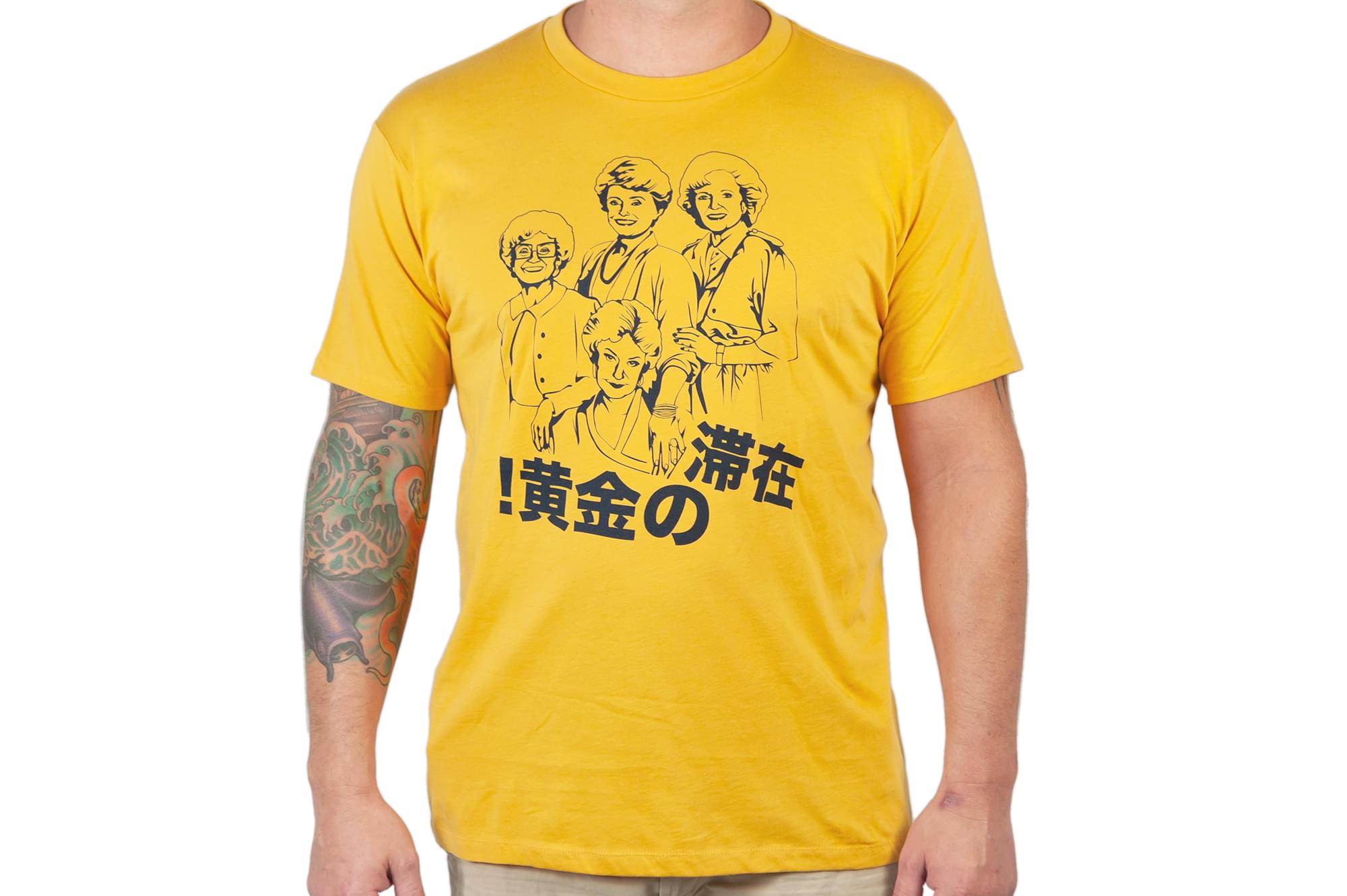 The Golden Girls 'Stay Golden Japan!' Men's Mustard T-Shirt , Comfort Fit
