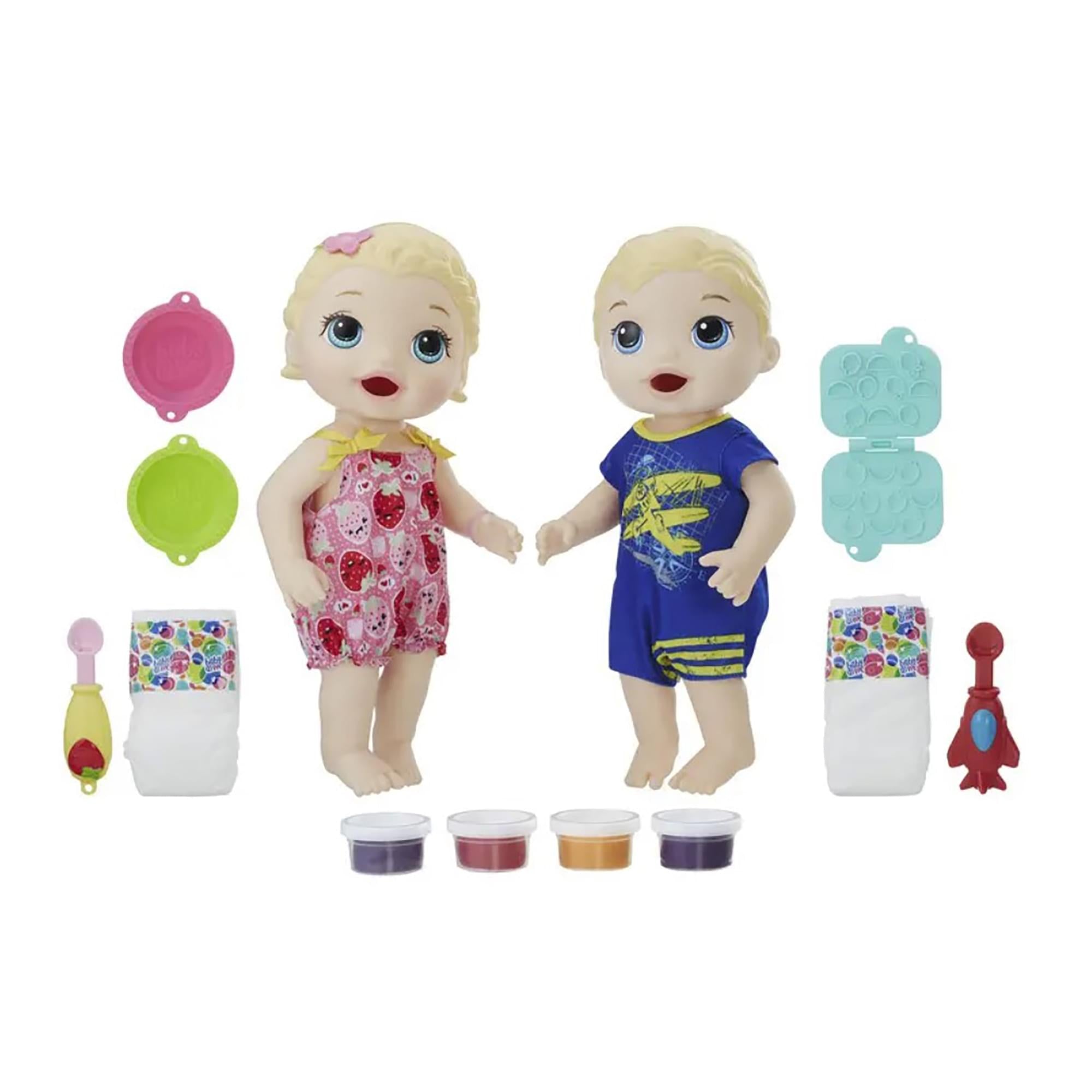 Baby Alive Snackin Twins Luke And Lily Dolls , Blonde Hair