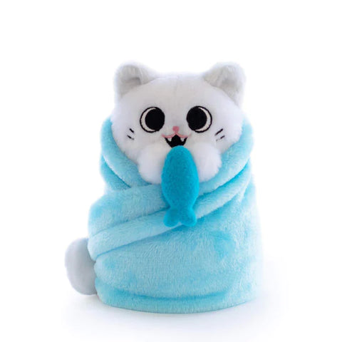 PURRITOS 7 INCH CAT IN BLANKET PLUSH SERIES 2 - FISHBONE