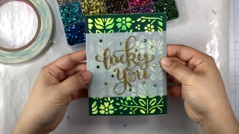 Hand Holding DIY St. Patrick's Day Card