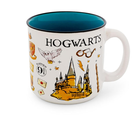 Harry Potter Hogwarts All Over Icons Destination Ceramic Camper Mug