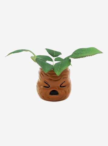 Harry Potter Mandrake Face 6 Inch Ceramic Planter with Faux Plant