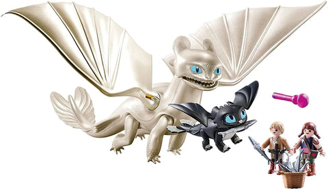  How To Train Your Dragon 3 Light Fury With Baby Dragon Playmobil Set