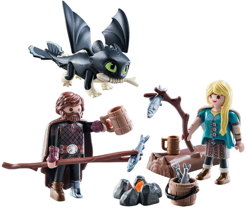 How To Train Your Dragon Iii Hiccup & Astrid With Baby Dragon