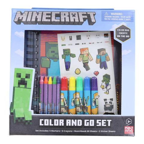MINECRAFT COLOR AND GO ART ACTIVITY SET