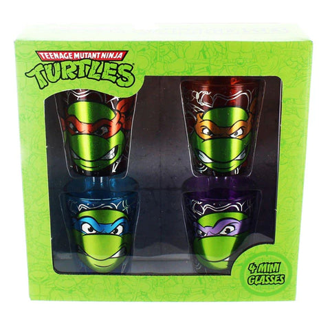 TEENAGE MUTANT NINJA TURTLES HEADS FOIL SHOT GLASS 4-PACK