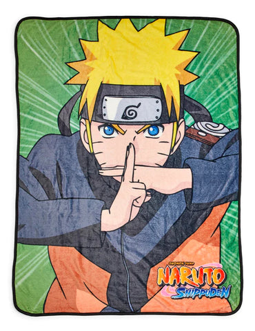 NARUTO SHIPPUDEN NARUTO UZUMAKI CHARACTER FLEECE THROW BLANKET | 60 X 45 INCHES