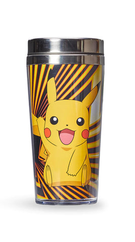 POKEMON PIKACHU TRAVEL MUG - 16OZ BPA-FREE CAR TUMBLER WITH SPILL-PROOF LID