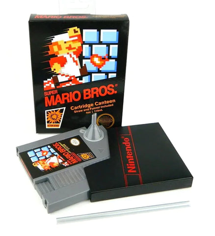 SUPER MARIO BROS NES CARTRIDGE FLASK | LICENSED NINTENDO MERCHANDISE 5OZ