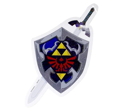 THE LEGEND OF ZELDA HYLIAN SHILELD & SWORD AUTO DECAL