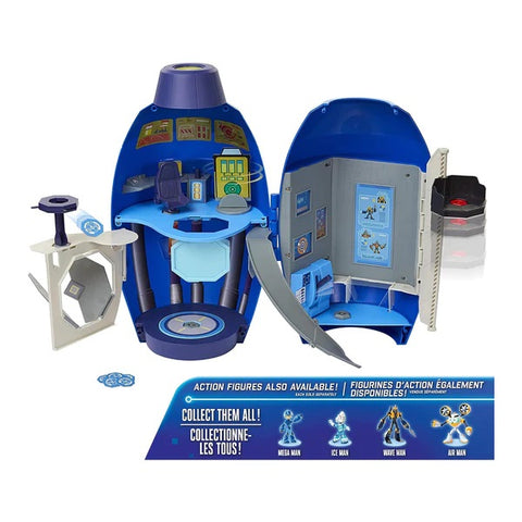 MEGA MAN FULLY CHARGED MEGA BUSTER TRANSFORMING LAB PLAYSET