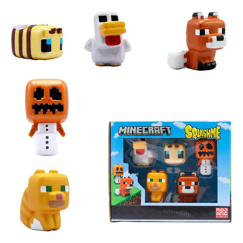 MINECRAFT 5 PIECE SQUISHME COLLECTORS BOX