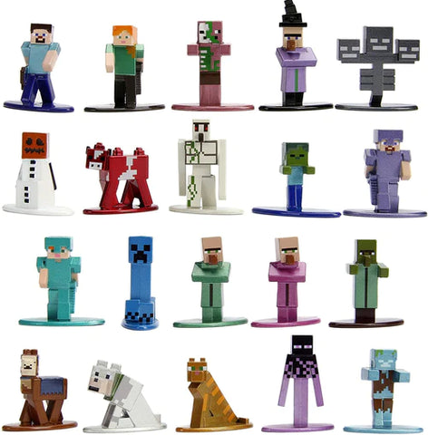 MINECRAFT NANO METALFIGS 20 PACK WAVE 2 | 1.65 INCH DIE-CAST METAL FIGURES