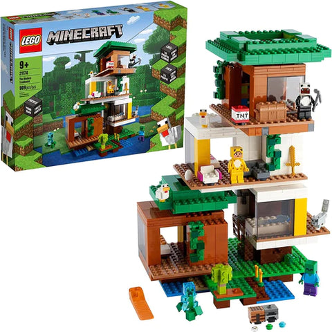 LEGO MINECRAFT 21174 THE MODERN TREEHOUSE 909 PIECE BUILDING KIT