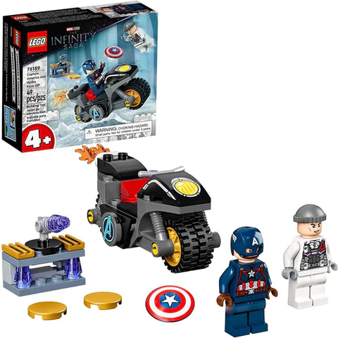 LEGO SUPER HEROES 76189 CAPTAIN AMERICA AND HYDRA FACE-OFF 49 PIECE BUILDING KIT