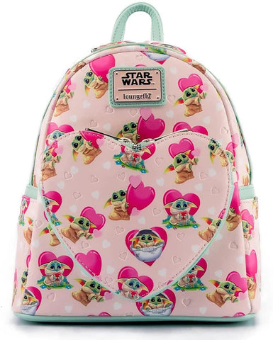 STAR WARS THE MANDALORIAN GROGU HEARTS MINI BACKPACK