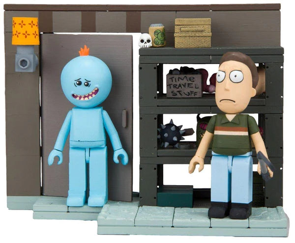 RICK AND MORTY SMITH GARAGE RACK 109-PIECE CONSTRUCTION SET W/ MEESEEKS & JERRY