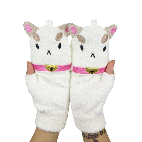 BEE AND PUPPYCAT FLEECE MITTENS