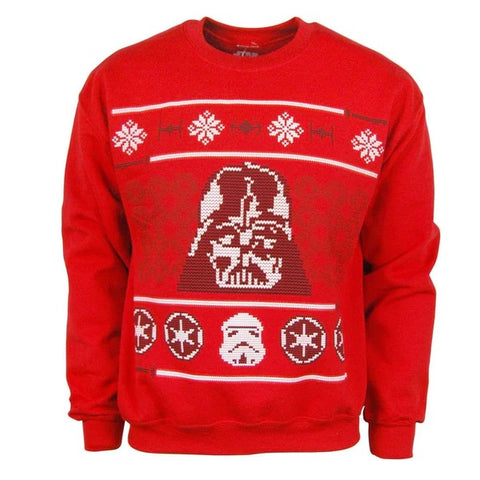 STAR WARS DARTH VADER MEN'S RED CHRISTMAS UGLY SWEATER