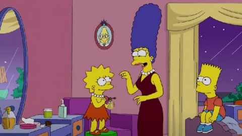 Marge Talking to her Children