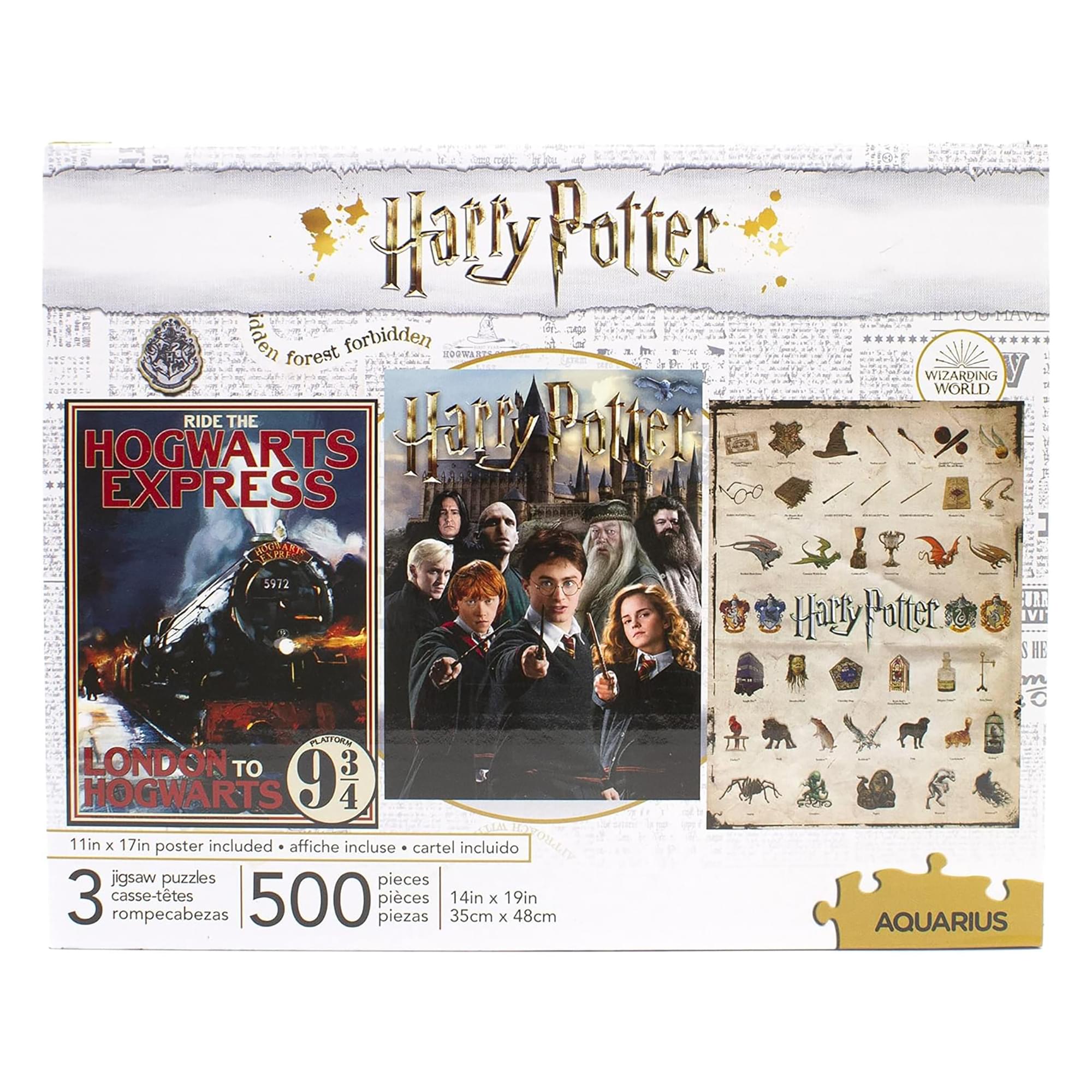 Harry Potter 500 Piece Jigsaw Puzzle , Set Of 3