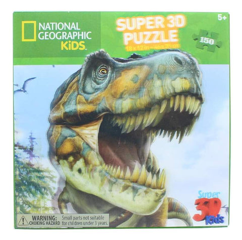 National Geographic Kids Tyrannosaurus Rex 150 Piece Super 3D Jigsaw Puzzle