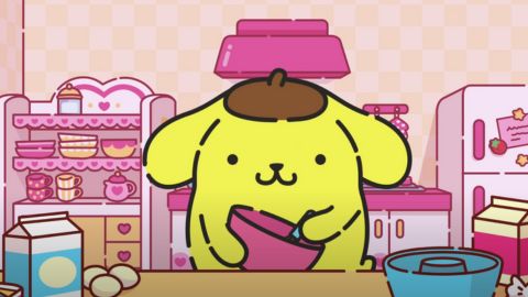 Pompompurin Baking a Cake