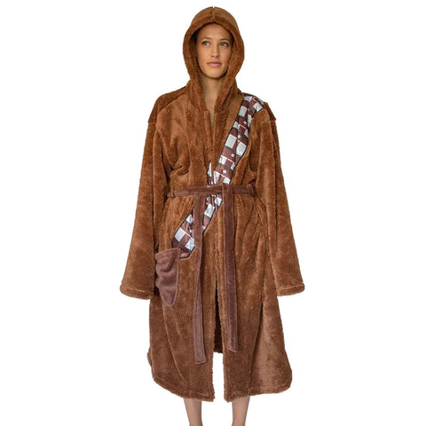 STAR WARS CHEWBACCA HOODED BATHROBE FOR ADULTS | ONE SIZE FITS MOST