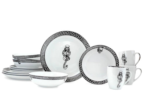 HARRY POTTER VOLDEMORT DEATH EATER DINNERWARE SETS | 16-PIECE CERAMIC DINNER SET