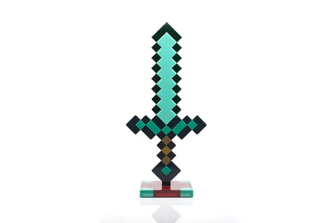 MINECRAFT DIAMOND SWORD 14 INCH USB DESK LED BEDSIDE NIGHT LIGHT LAMP FOR GAMERS