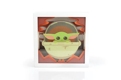 STAR WARS: THE MANDALORIAN, THE CHILD 3D MINI SHADOW LIGHT BOX | 6 X 6 INCHES